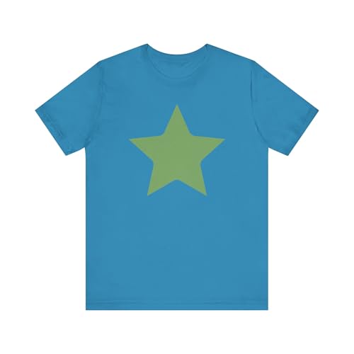 T-Shirt Vert Armée Star : vêtement kaki tendance col rond pour look décontracté