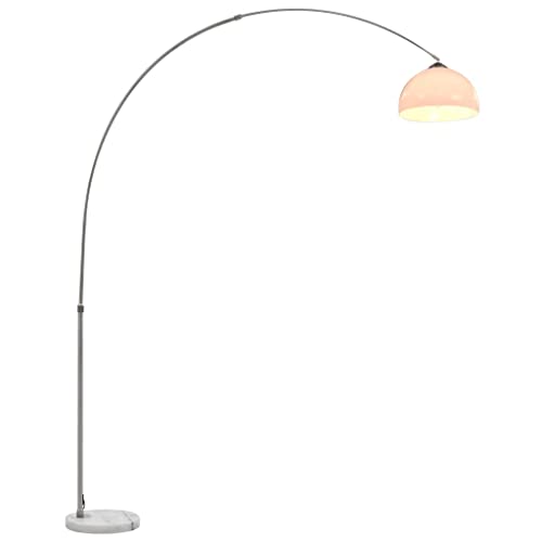 vidaXL Lampe à Arc Lampadaire Lampe sur Pied Lampe de Sol Lumière Eclairage Salon Chambre à Coucher Maison Intérieur 60 W Argenté 200 cm