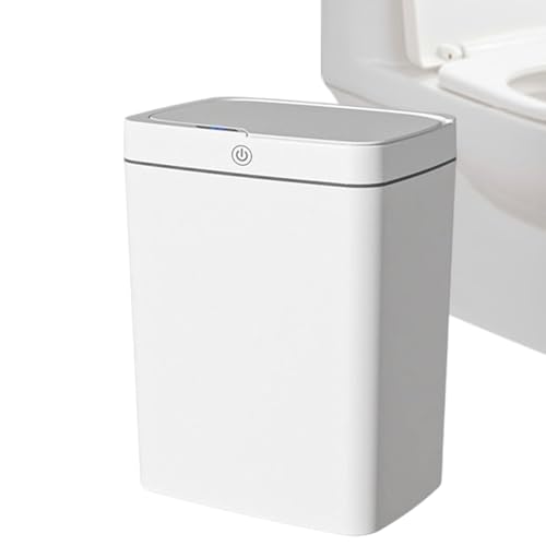 Cubo inteligente – Detector de movimiento para basura | 18L antiolores con cierre automático impermeable para el hogar, oficina, lavandería garaje