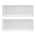 Party Essentials White Hard Plastic Sleek Appetizer/Serving Trays, 15.75" x 6", Pack of 2