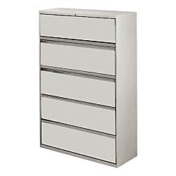 Super Cheap 🛒 Lorell 5-Drawer Lateral File, 42 by 18-5/8 by 67-11/16-Inch, Gray