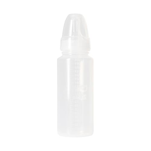 Biberones desechables para bebé 200ml - Pack de 10 - Libre de BPA - Tetina de flujo lento y anticólicos para recién nacidos 0-6 meses - Alimentación complementaria - Cesta de regalo de baby shower