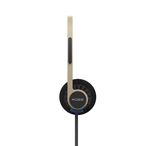 Image of Koss KPH40 Utility On-Ear Headphones, Detachable Interchangeable Cord System, Ultra Lightweight Design (Rhythm Beige)