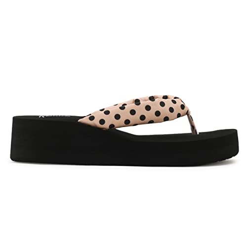 Image of ROKKS Woman's Fashionable Mid-Heel Sandals Flip-Flops Regular Wear Comfortable Slipper for Girls / Ladies(AE-Heel-031)