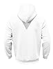 EndoraDore Mens Hoodies Quarter Zip Up Casual Long Sleeve Winter Fleece Sweatshirts For Men White 2XL #4