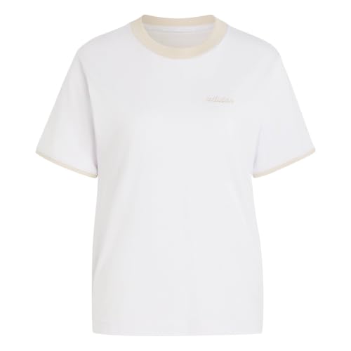 T-shirt adidas femme respirant à coupe ajustée et broderie robuste L