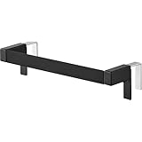 山崎実業(Yamazaki) 滑り落ち防止 キッチンタオルハンガーバー ブラック W21.3×D5.3～8.5×H5cm タワー tower タオル掛け タオルハンガー 1809