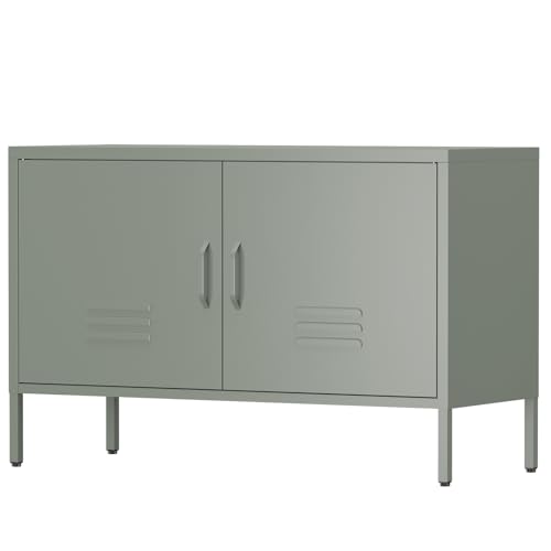 IRONFFICE Metal Storage Cabinet 39" - Dark Green Locker
