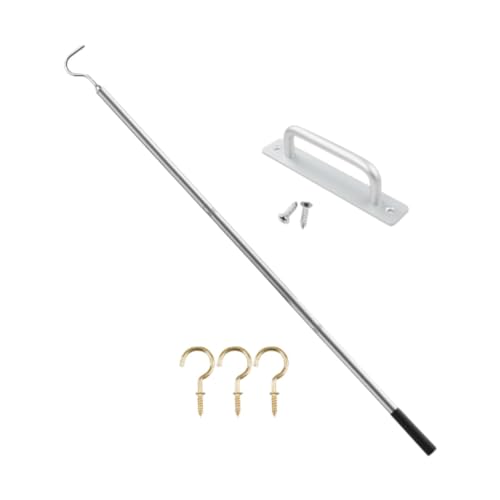 ＡＷＨＡＯ Kit di abbattimento scala rimovibile per la casa Installazione semplice Asta di prolunga Gancio per scala per soffitta