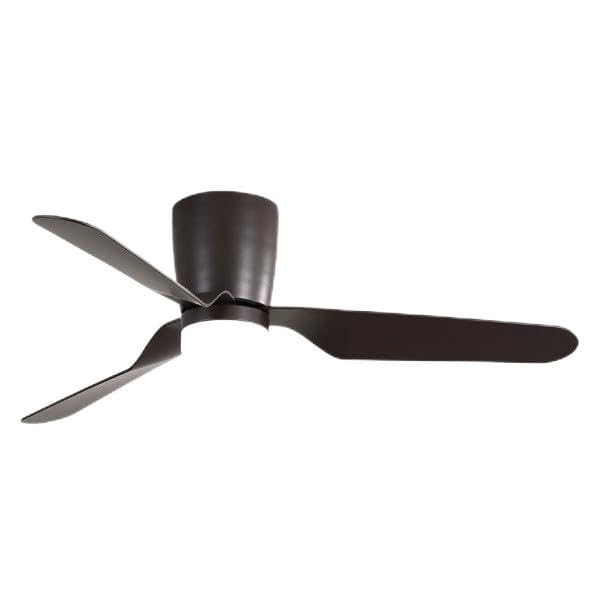 Brightium Ventilador DC Kochi 18W, color marrón, con 3 aspas y 5 velocidades. Iluminación de 3000K, 4000K y 6000K, control remoto y temporizador. Ideal para cualquier espacio y comodidad. 132 D.