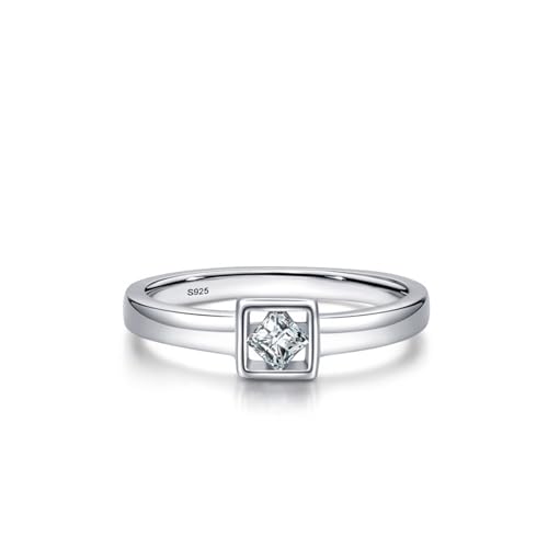 Bague de fiançailles simple argent 925 pour une promesse unique