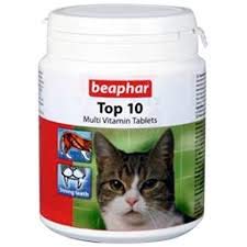 Beaphar Top 10 Multi Vitamin Tablets for Cat | 30 Tab | by Woofsnwags