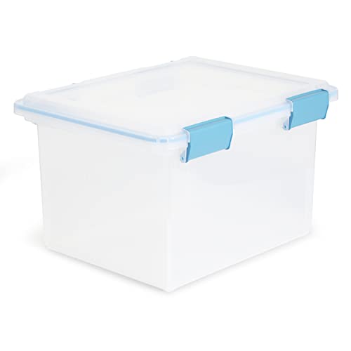 Image of Sterilite Gasket Storage Box with Lids for Home & Office, 32 Quart, 16-Pack
