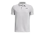 Under Armour Boy's Performance Novelty Polo (Big Kids) Halo Gray/White/Black MD (10-12 Big Kid)