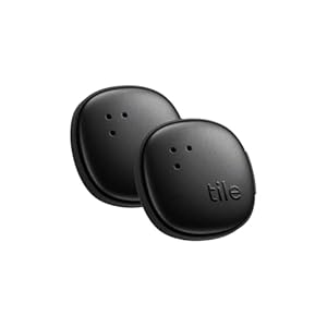 Tile by Life360 Sticker – Small Bluetooth Tracker, Remote Finder and Item Locator for Bikes, Glasses and More. Both iOS and Android Compatible. Phone Finder. 2-Pack (Black)