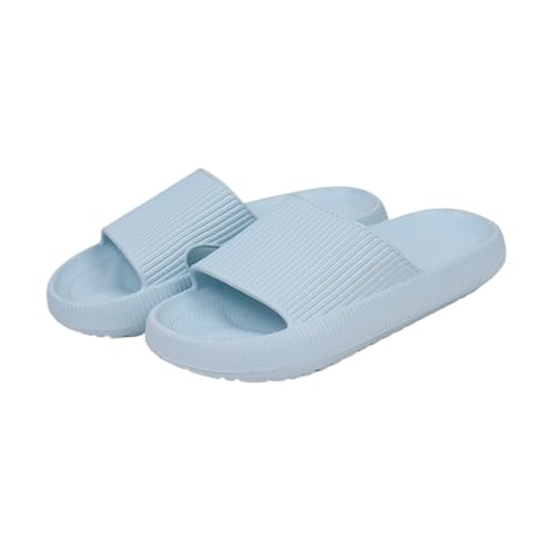 XUMKFJRE Sandalias ortopédicas for hombre, pantuflas de nube, baño verano, chanclas for parejas, sandalias antideslizantes for interiores y mujeres(Light blue,40-41)