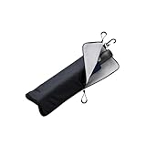 [AMVEL]アンベル 折りたたみ傘カバー アンブレラケース 驚きの吸水力 防水12,000mm 速乾 軽量50g ダブルファスナー収納 通気 可変開口 カラビナ Dカン付き 最大29.5cm×5cm 傘対応 ペットボトルにも対応 A8438 (ブラック)