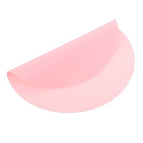 POPETPOP 1Pc Round Silicone Pet Placemat Leakproof Feeding Pad for Dogs Cats Heat Insulated Food Mat Pink Easy Preventing Messes at Mealtime