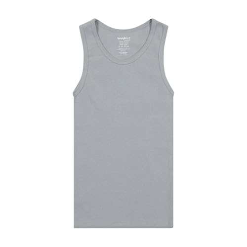 Buyless Fashion Boys Scoop Neck Tagless Undershirts Soft Cotton Tank Top (6 Pack)4