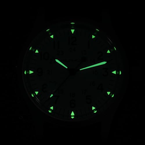 Image of Militado ML05 38mm VH31 Quartz Watch - Domed Sapphire Crystal Field Watch C3 Super Luminous Retro Sweep Wrist Watch for Men 100M Waterproof