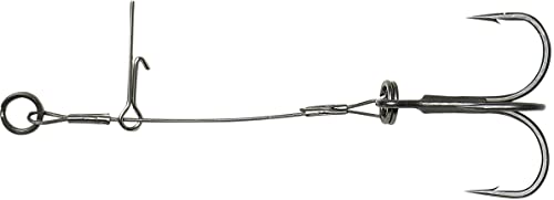 Savage Gear Carbon T-Treble Spike Stingers - 2 Stinger für Gummifische, Länge/Hakengröße:11.5cm / Gr. 2/0