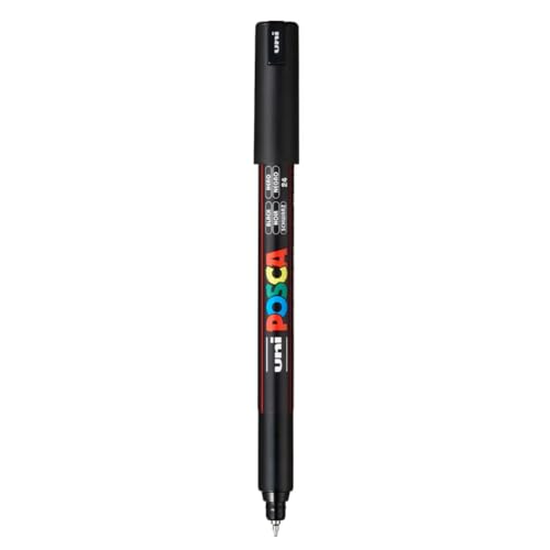 Posca PC-1MR Marker | 0.7mm Extra Fine Tip (Black Ink)