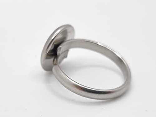 Edelstahl Ring mit glitzernden Kristallen Crystal AB (SCR42)