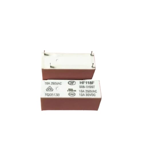 Relais HF118F 006-1HS5T 6V 5V 10A pour circuit imprimé en lot de 5 pièces à 4 pieds