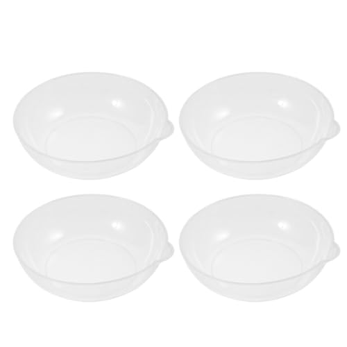 LALADEFIEE 4 piezas Bandejas Transparentes de Pesaje Reutilizables para Cocina de Cuencos para Pesar Alimentos con Líneas Precisas Compatibles con Básculas Digitales para Medir Comida de