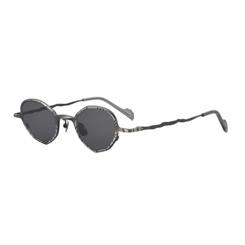 Lunettes de soleil rondes en titane pur rétro et élégantes avec verres de protection UV400