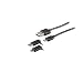 Produktbild S-Conn USB Lade-Sync Kabel 3in1, USB A Stecker auf USB Micro B + USB Typ C + 8-pin Stecker 1,00m Schwarz