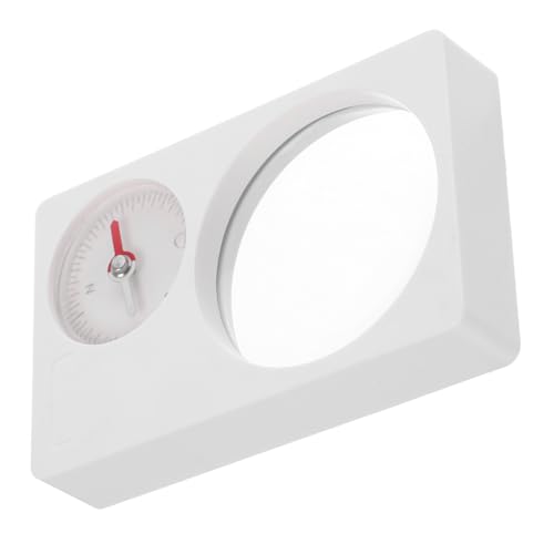 Brújula portátil blanca con lupa integrada para camping miniatura 1