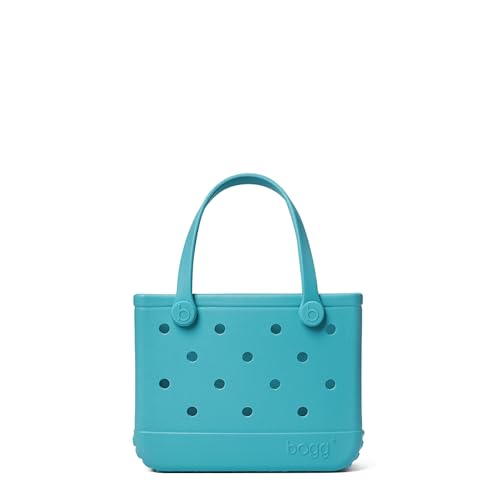 BOGG BAG Bitty Small Tote – 11” x 8.5” x 4.5” – Durable, Washable, Tip-proof – Beach, Pool, Boat, Work, Sports (Turquoise and Caicos)