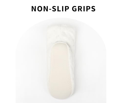Image of Keyela Womens Non-Slip Sole Slipper Socks, Fluffy Winter House Booties