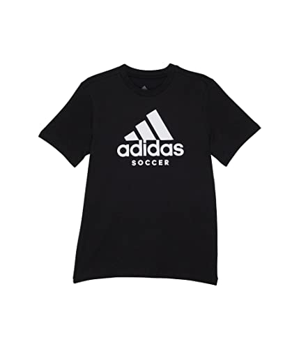 Haut football Adidas avec logo poitrine t-shirt sport noir junior taille L