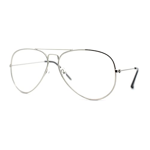 Iconic Tear Drop Clear Lens Metal Rim Cop Glasses2