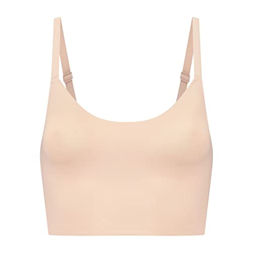 Haut court sculptant Bye Bra beige en taille S avec bonnet moulé - 3