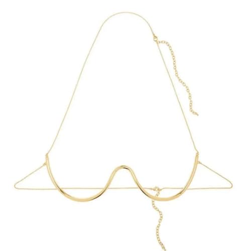 Trendy Gold Bra Bracket Chain Chest Bralette Sexy Lingerie Nightclub Bikini Metal Body Chain Jewelry for Women Durable3