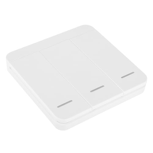EPLZON Interruptor de iluminación inalámbrica 86 interruptor de Seguridad de radiofrecuencia de pared, sin cableado, fácil de instalar (3 grupos de interruptores)