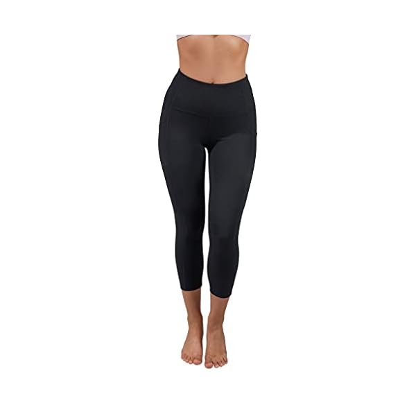 Yogalicious-High-Waist-Squat-Proof-Yoga-Capri-Leggings-with-Side-Pockets-for-Women Yogalicious High Waist Squat Proof Yoga Capri Leggings with Pockets for Women - Classic Black Lux with Pocket - Medium