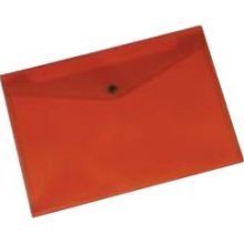 Pack of 24 Quality Red Plastic Document A4 Wallet Folders Polypropylene