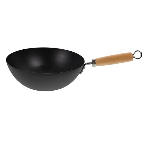 Wok pequeño de hierro fundido japonés 24cm de fondo plano miniatura 1
