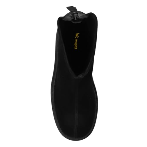 Women's Stretchy Platform Wedge Heel Ankle Boots Closed Toe High Heel Back Zippers Booties Daily Working Office Shoe Size 4-16 US3