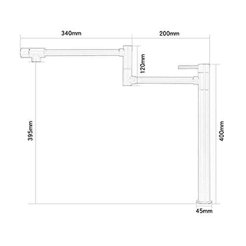 Pot de remplissage eau froide robinet pivotant double joint - 7