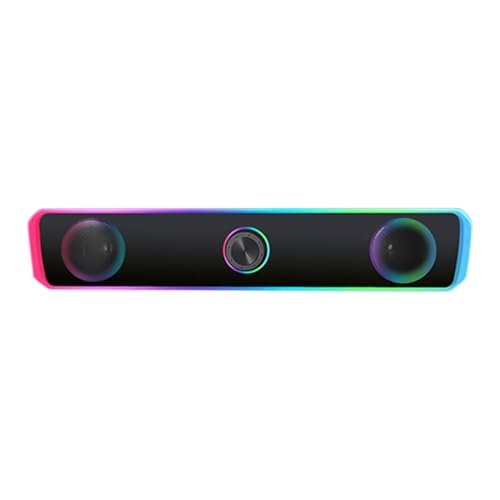 Altavoz PC - Barra de sonido con cable portátil - Altavoz pequeño para ordenador portátil, tableta, teléfono, ordenador, conexión jack de audio de 3,5 mm