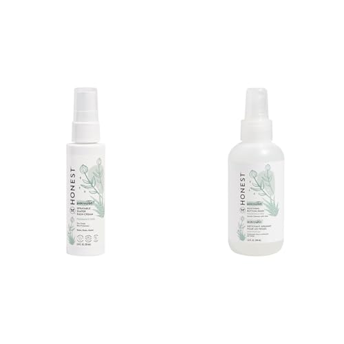 Image of The Honest Company Diaper Rash Cream Spray + Soothing Baby Bottom Wash Bundle | Hypoallergenic, Naturally Derived, Non-Irritating, Cruelty Free | 2 fl oz, 5 fl oz