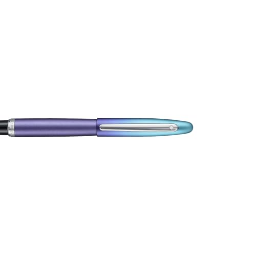 Image of Sheaffer Expressions VFM 9430 Blue and Purple Pearlised Gradient Rollerball Pen with Chrome Plated Trims