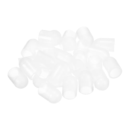Image of uxcell 48Pcs Silicone End Caps, 10mm(25 /64 inch) ID 19mm(3 /4 inch) Height Round Rubber Elastic Screw Thread Protectors Flexible Screw Bolt Covers Caps for Metal Tube Rod Bolt, Clear
