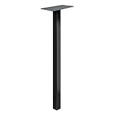 adoorn 51” Mailbox Post - In Ground Mailbox Posts for Outside, Heavy Duty Metal Mailbox Post for Use with Post Mount Mailbox - Black