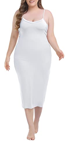 Vlazom Combinaciones para Vestidos Oversize Camisones de Mujer Verano Largos Enaguas para Vestidos...